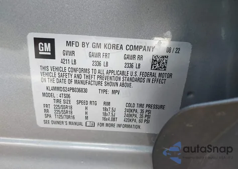 2023 Buick Encore Gx Select Fwd from USA, damaged, VIN KL4MMDS24PB036830